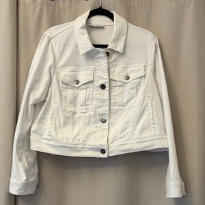 Lane Bryant White Jean Jacket